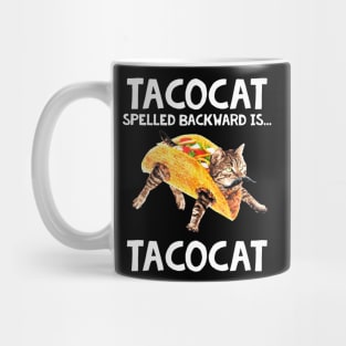 Funny Tacos Shirt Tacocat Spelled Backward Is Cat Gift Mug